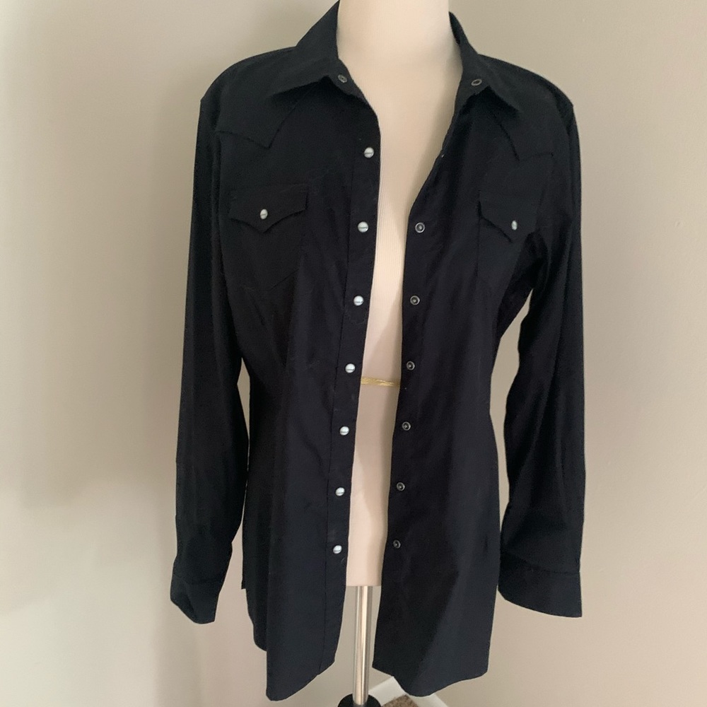 Ariat black button down shirt